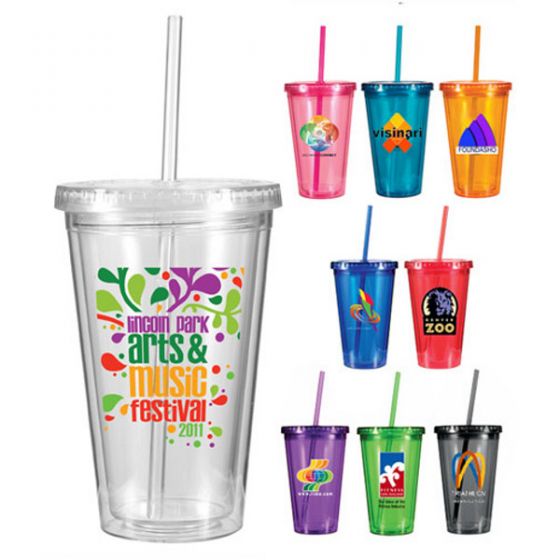 Insulated Tumbler Acrylic Tumbler with Straw Bulletin Bottle